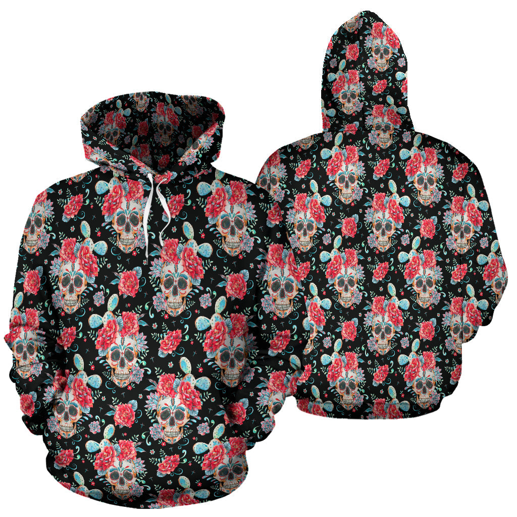 Red & Black Skull s Hoodie