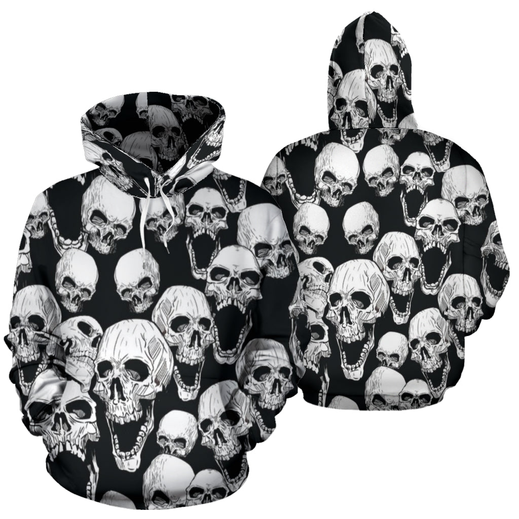 Screaming Skulls Men Hoodie