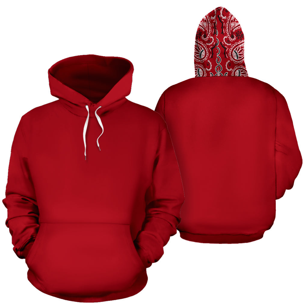 Red Bandana Top Pullover Hoodie