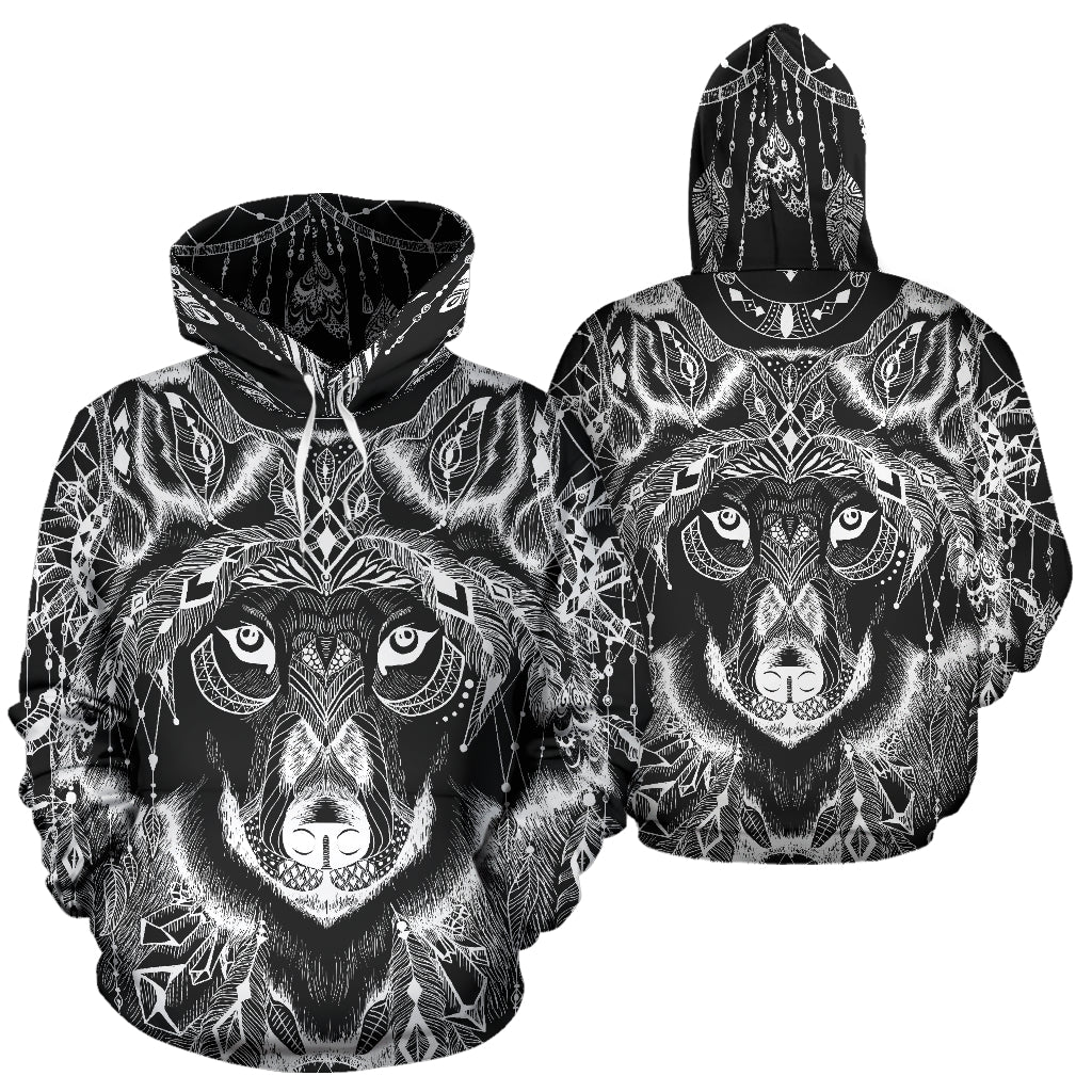 Boho Wolf Hoodie