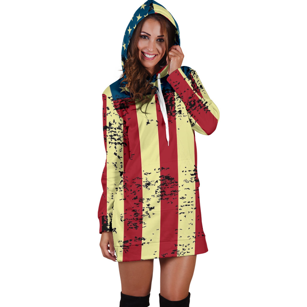 American Flag Hoodie Dress