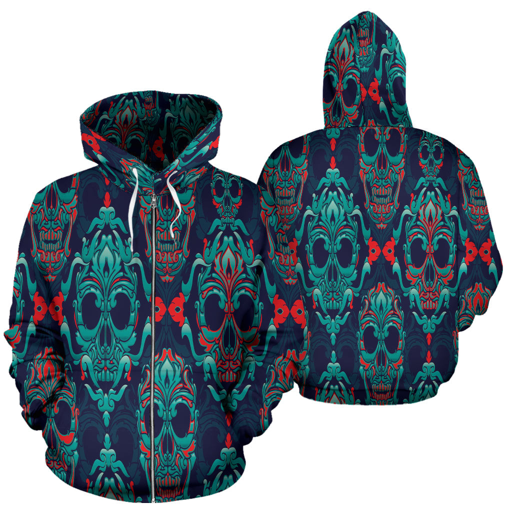 Skull Zip Hoodie