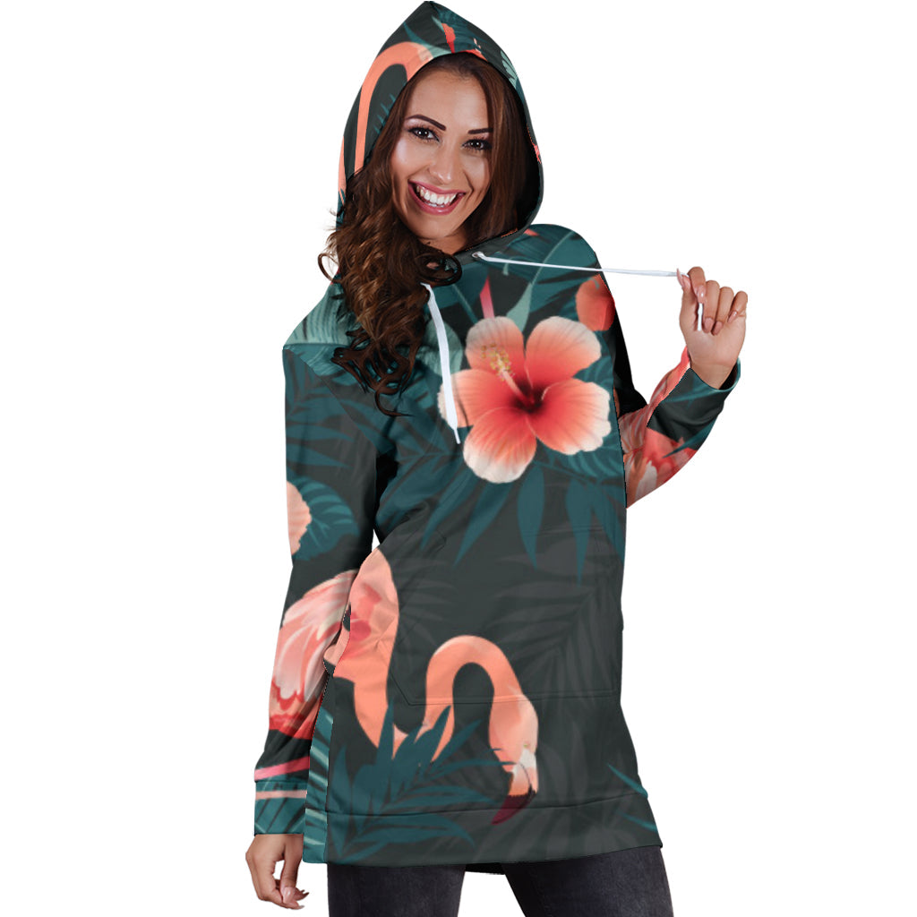 Flamingos Hoodie Dress