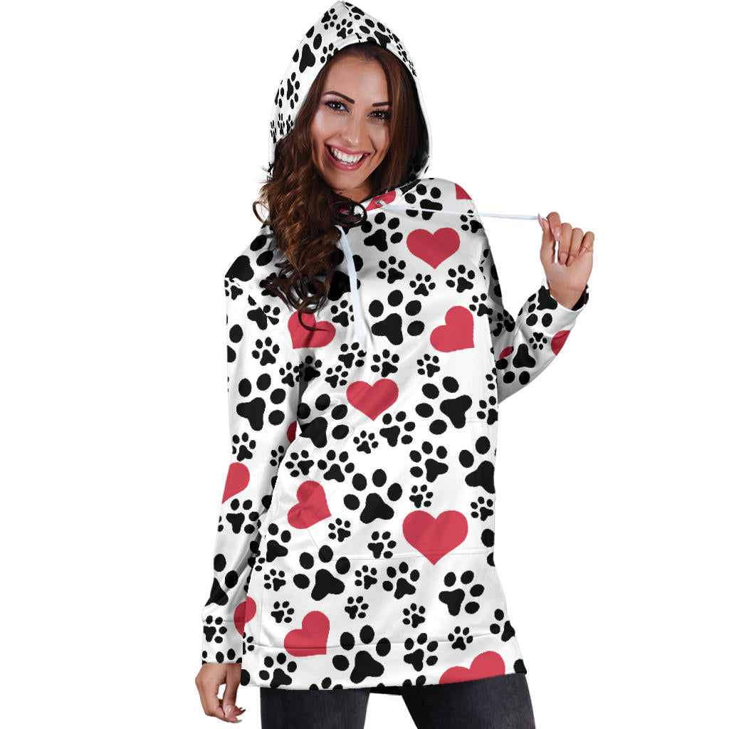 Women`s Hoodie Dress Dog Prints | Premium Ladies Hoodie Dress