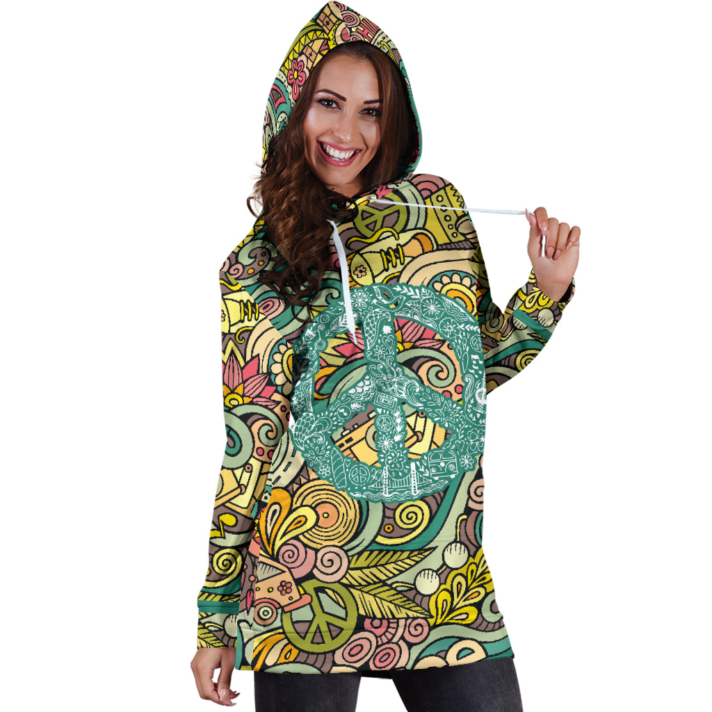 Hippie Peace Women's Hoodie Dress