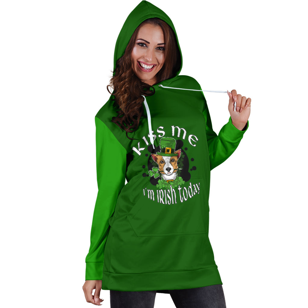 Kiss Me I'm Irish Today Hoodie Dress