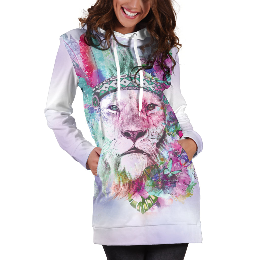 Hippie Lion Hoodie Dress