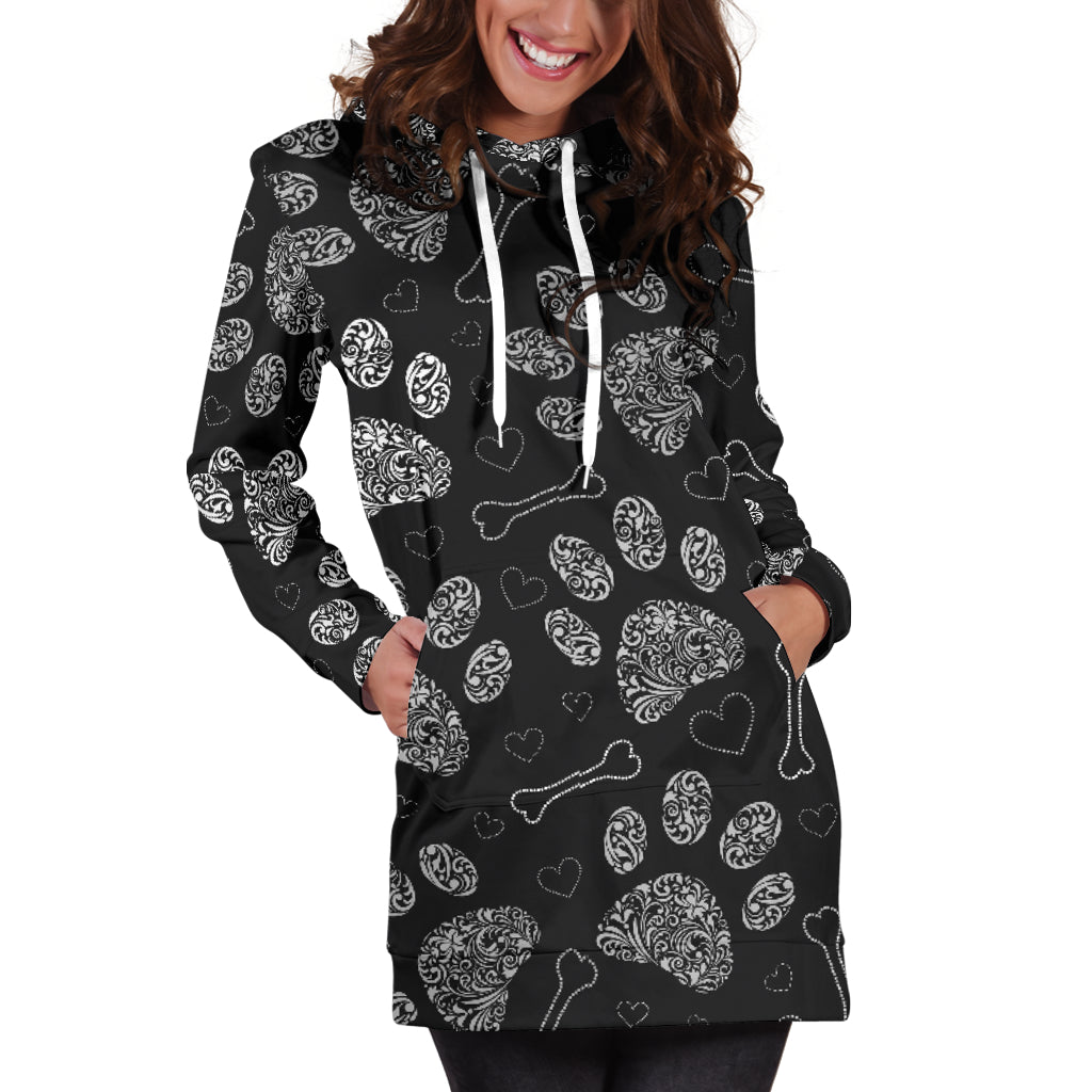 Paw prints Hoodie dress