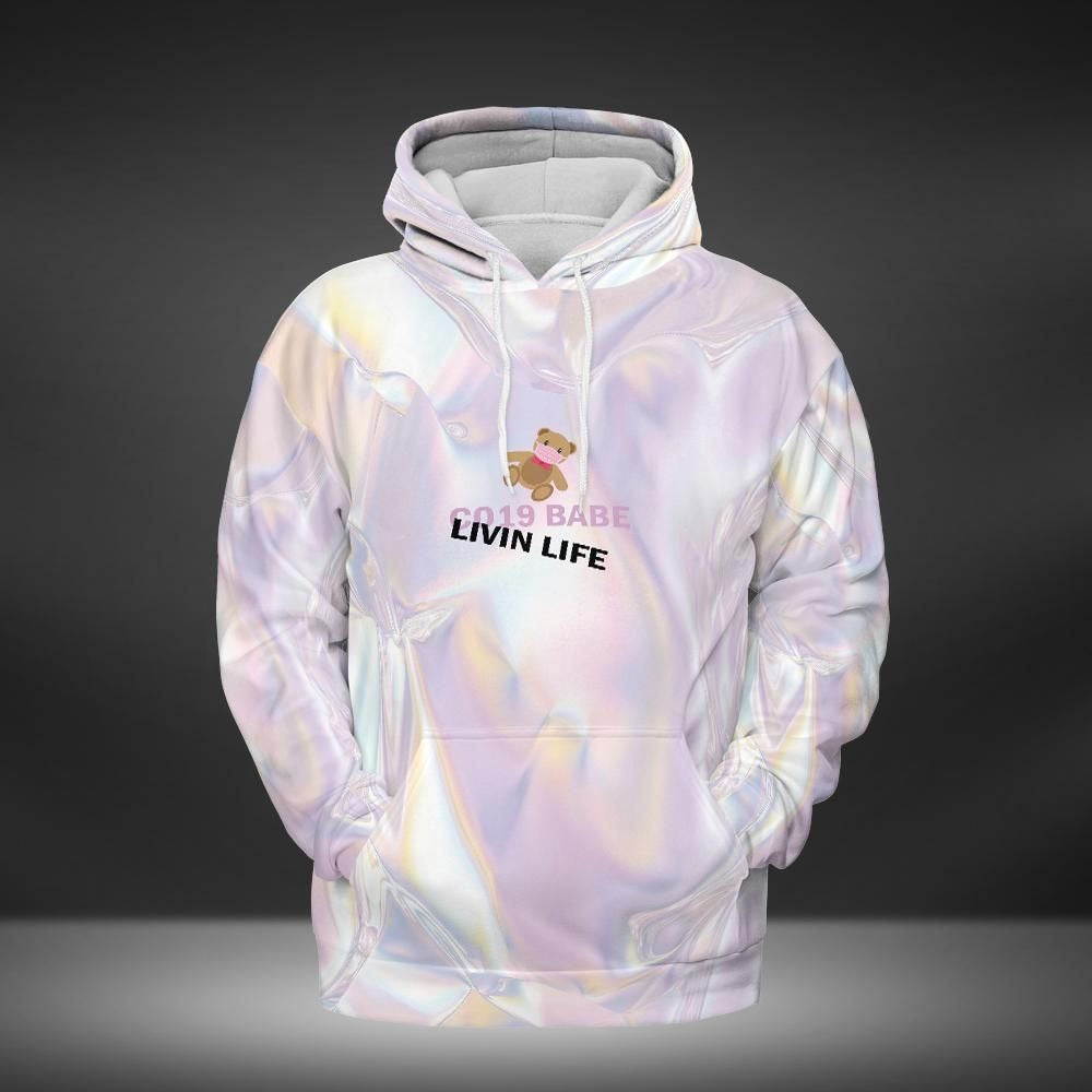 Co19livin life cute slogan Hoodie