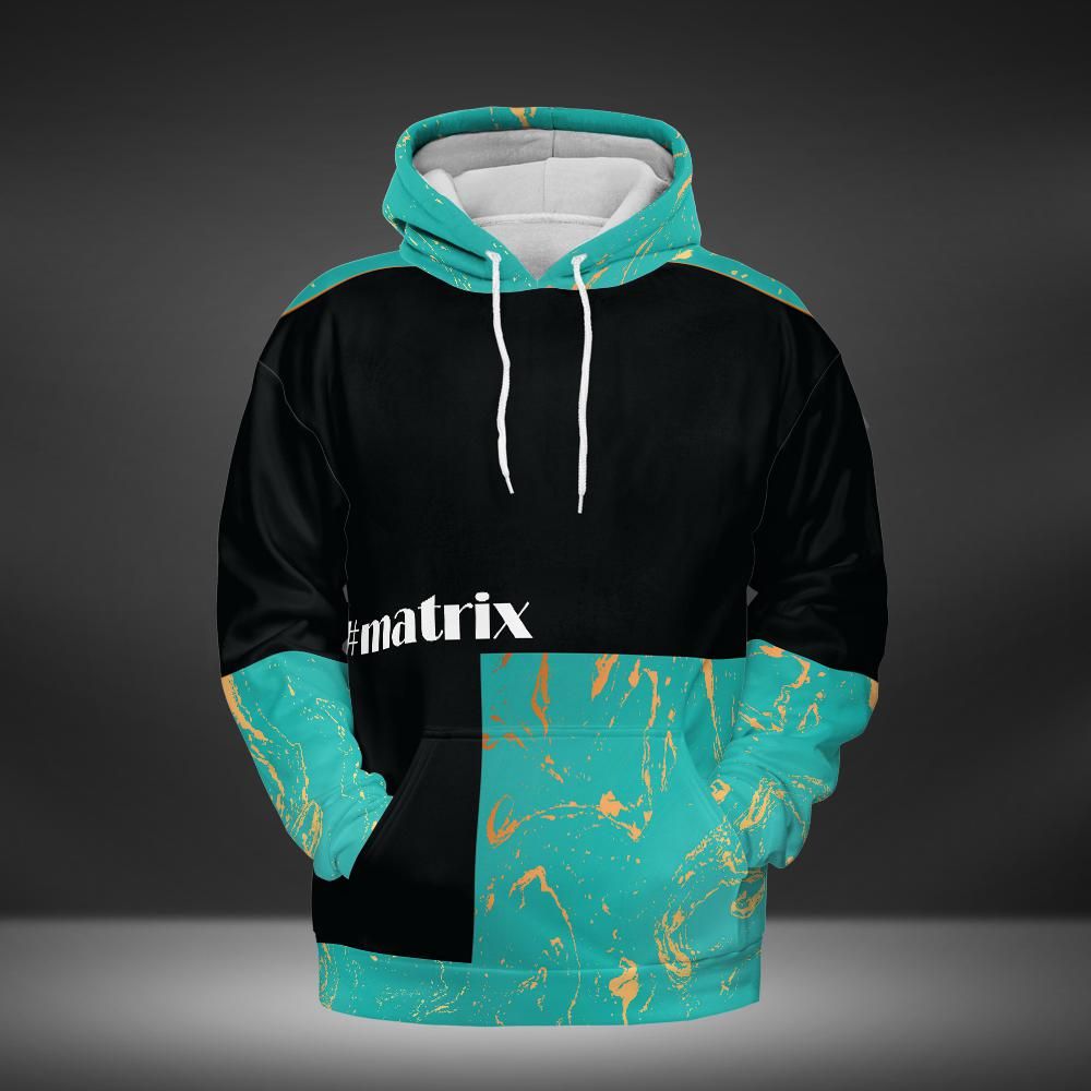 Black Blue Matrix Hoodie