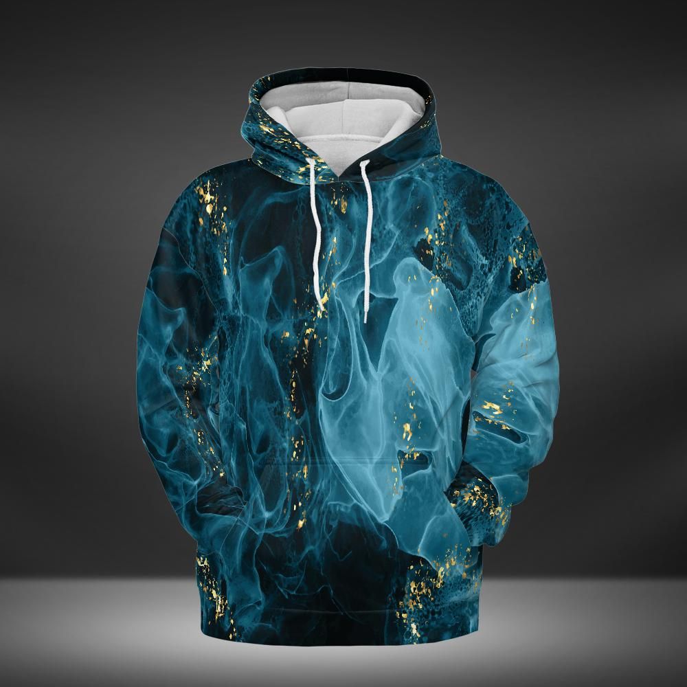 Blue Gold Smoke Hoodie