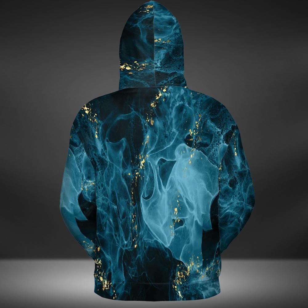 Blue Gold Smoke Hoodie